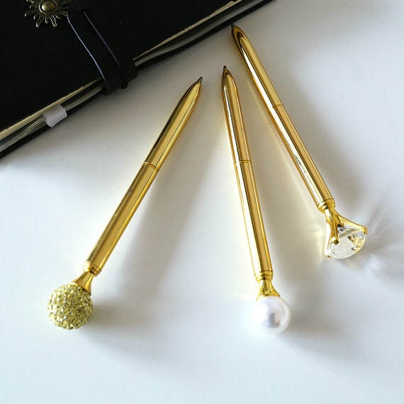 Crystal Diamond Pens - Gold