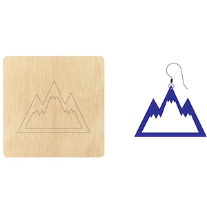 Mountain earring cutting die,Custom Size Leather earring Cutting Die, chevron earring pendent cutter, cutting machine cuts CD228