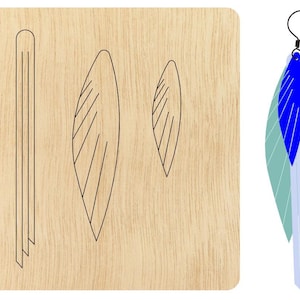 Stacked leaves Earring die cutting,three layer earring die cuts,fringe leather crafts,machine handicraft cutter