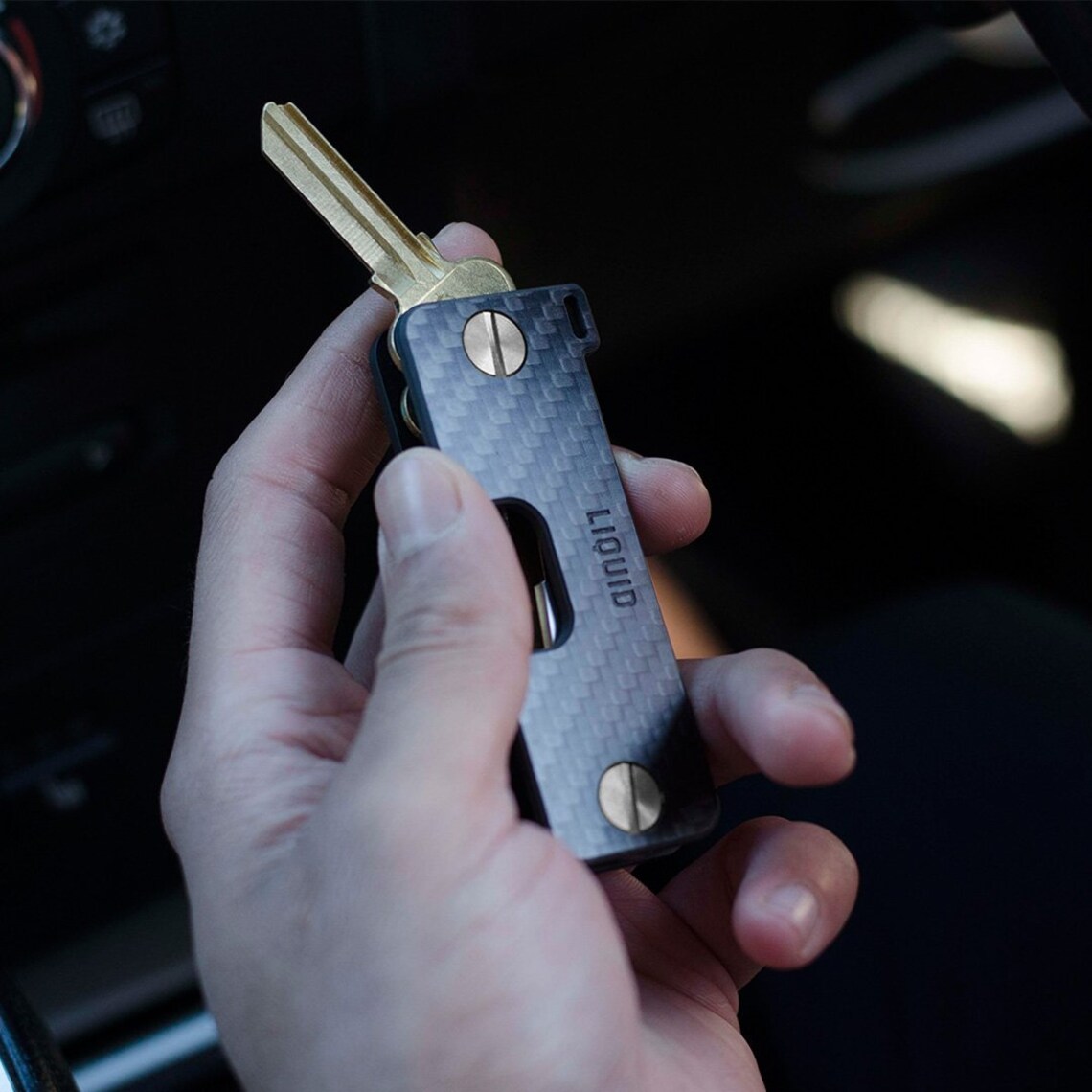 Carbon Fiber Key Organizer Multi Functional Keychain Corporate Etsy