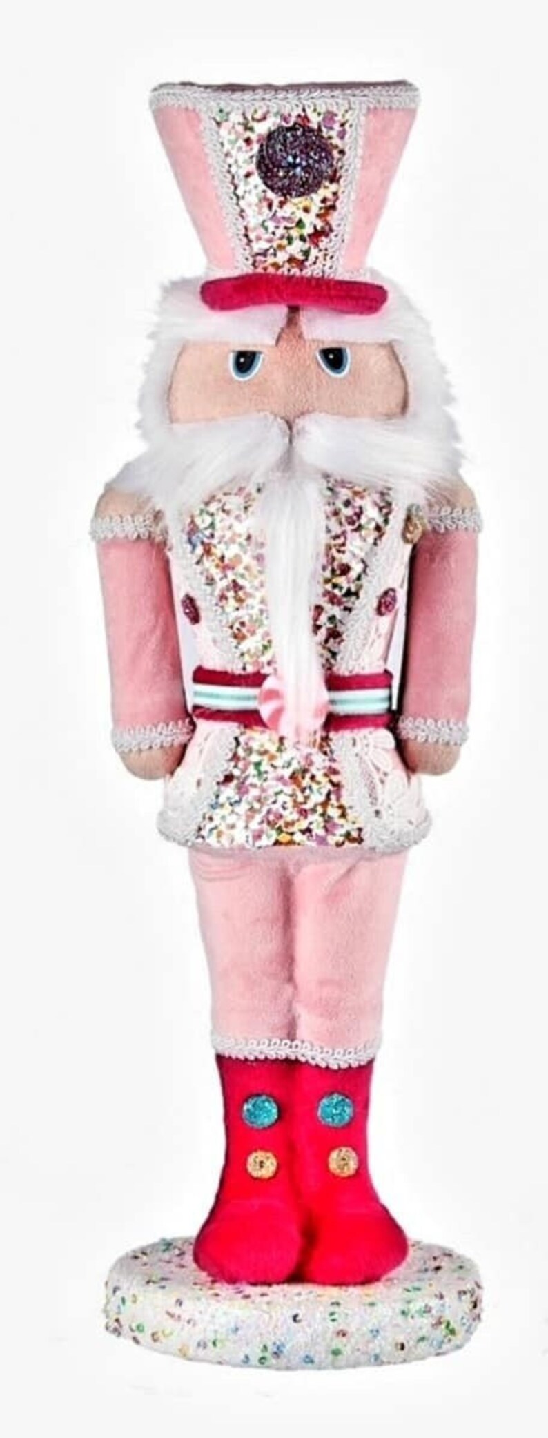 16 Sprinkles Nutcracker Candy Nutcracker Pink Velvet Etsy