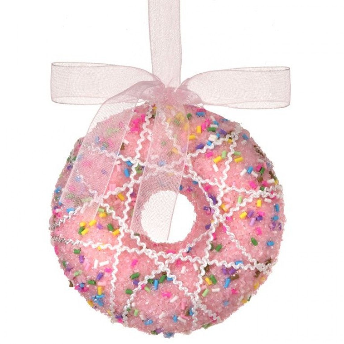 Pink Doughnut Ornament Sprinkles Doughnut Ornament Doughnut Etsy