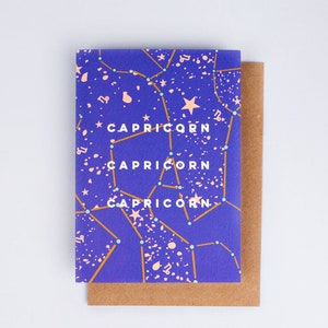 Astro Cosmic Capricorn Birthday Card image 1