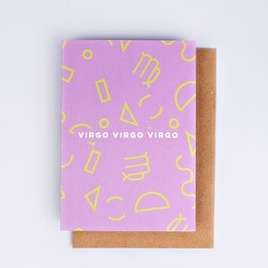 Astro Memphis Virgo Birthday Card