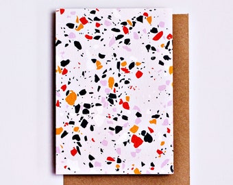 Mustard Terrazzo Card