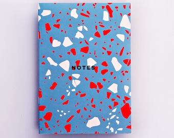 Blue Terrazzo Print 44 Page Notebook