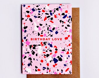 Terrazzo Birthday Love Card