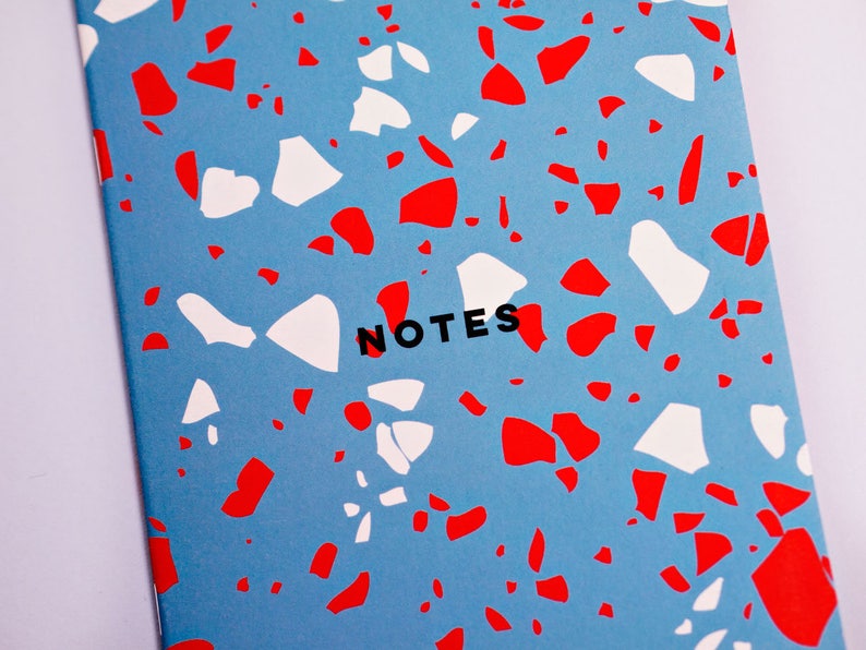 Blue Terrazzo Print 44 Page Notebook