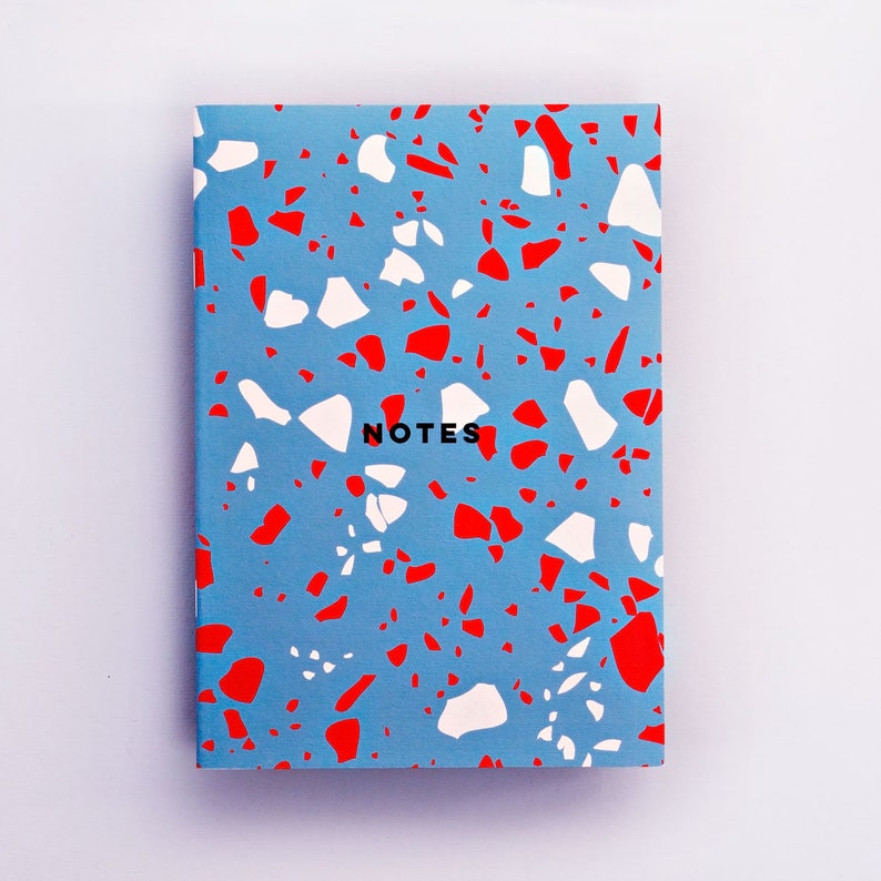 Blue Terrazzo Print 44 Page Notebook