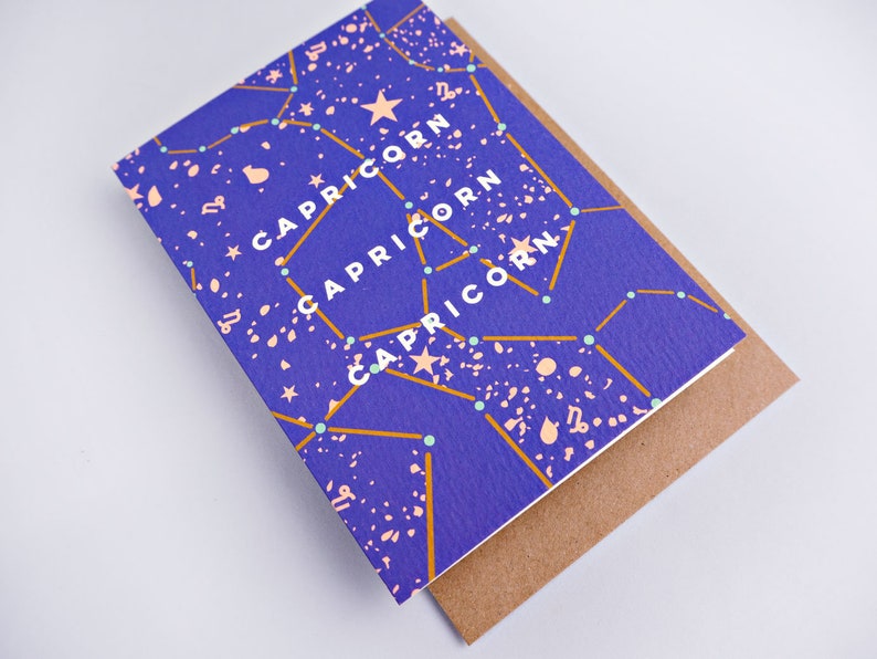 Astro Cosmic Capricorn Birthday Card image 2