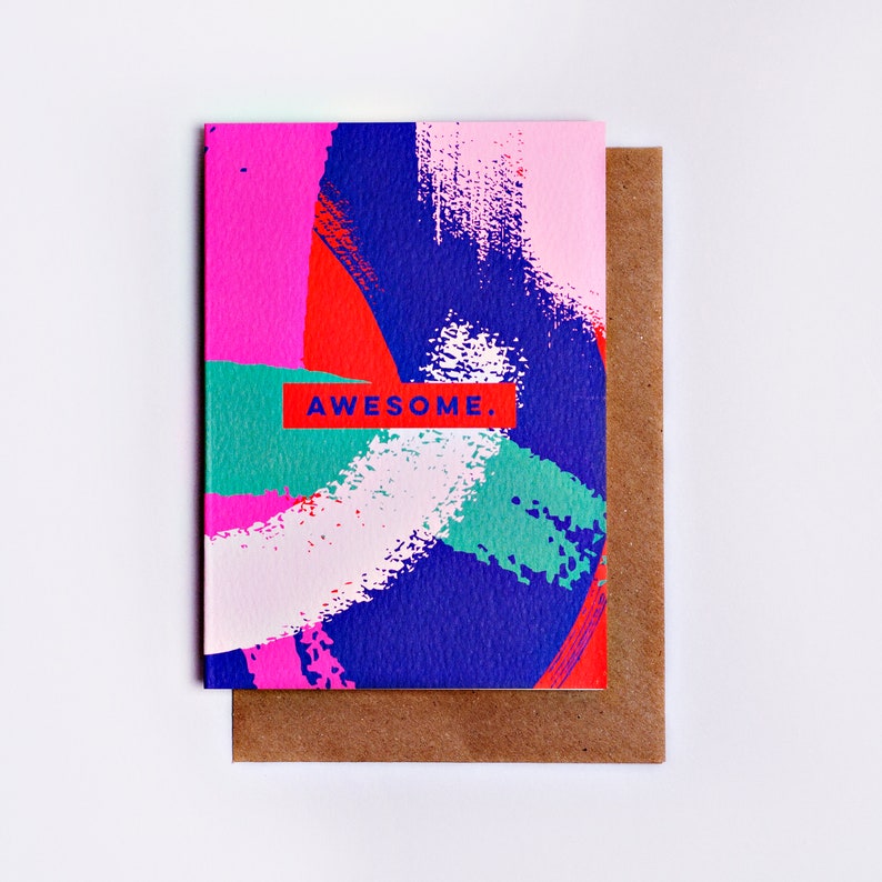 Awesome Brushstroke Card