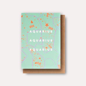 Cartão de aniversário Astro Cosmic Aquarius