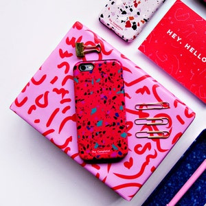 Red Terrazzo Phone Case image 1