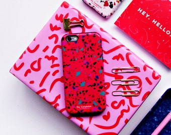 Red Terrazzo Phone Case