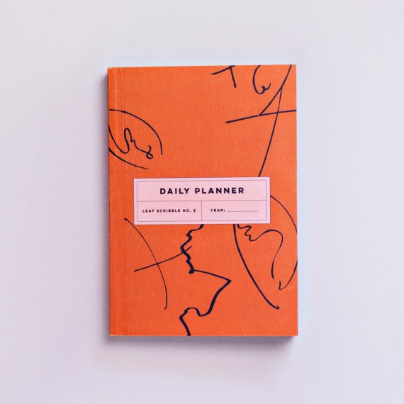 Leaf Scribble Undated Daily Planner Book