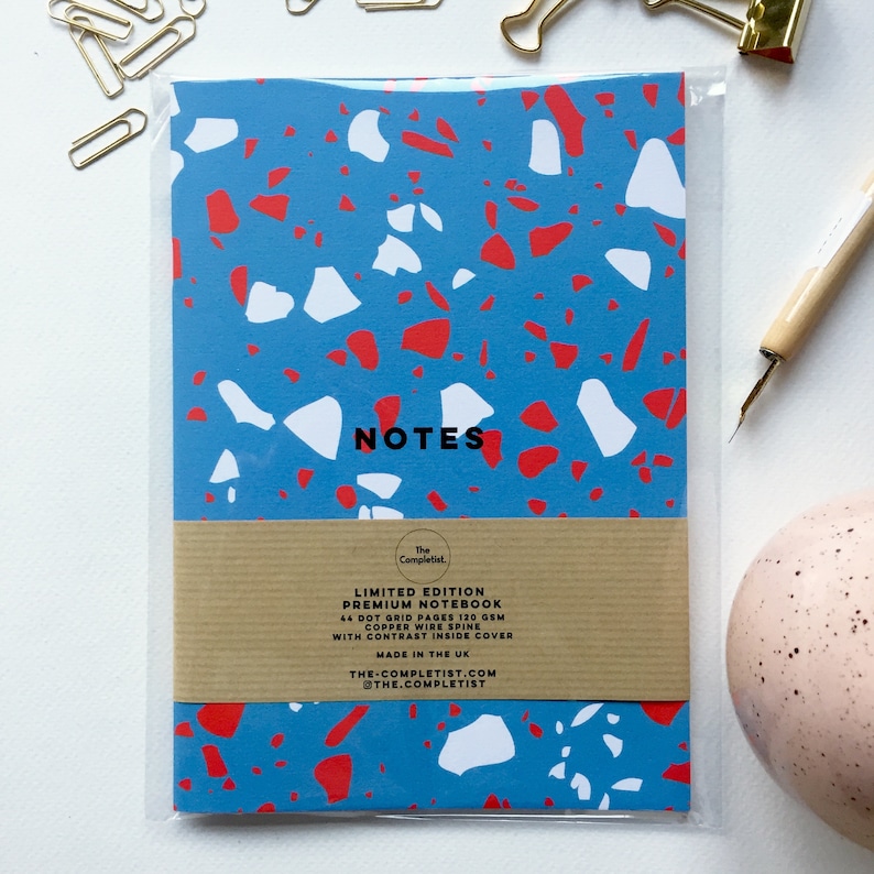 Blue Terrazzo Print 44 Page Notebook