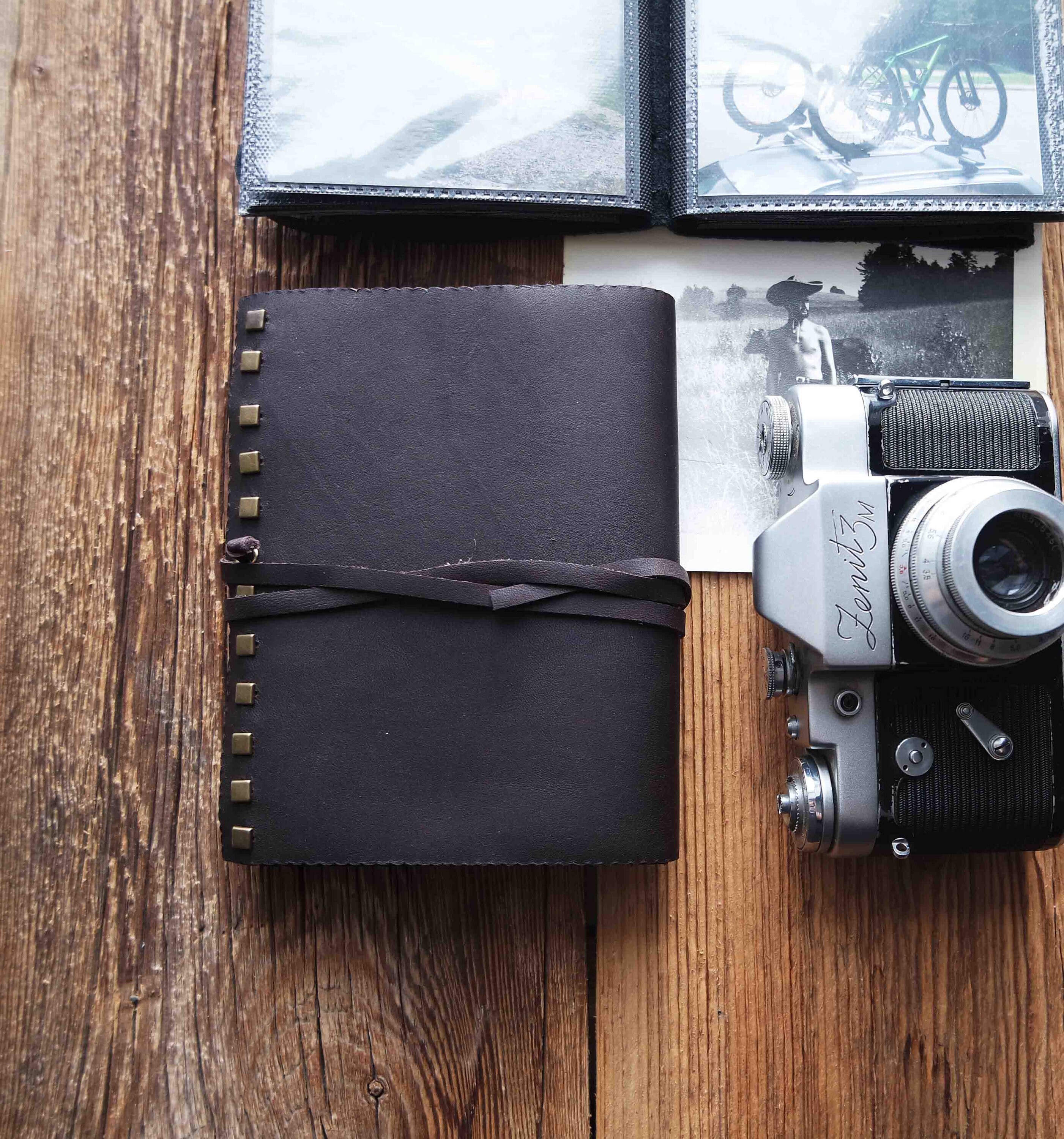 Leather photo album Small photo album 4x6 Personalized photo Etsy