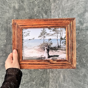 Wood photo frame, Photo frame, Rustic photo frame, Frame, Wood frame, picture frame,  Rustic frame, 10x15cm frame
