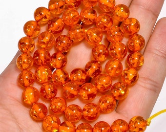 Natural Baltic Amber Loose Polished Beads Real Genuine Rounded Lemon Color
