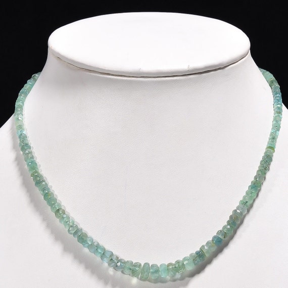 Natürlicher Smaragd Facettiert Rondellen 3.5-4mm Perlen für Schmuck 