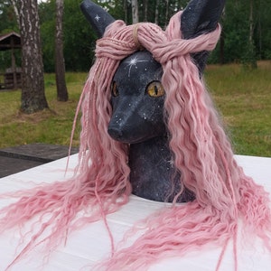 Pink Dreads Curly Dreads Crochet Double Ended Dreads Extensions Boho Dreadlocks Fake Dreads Full Set Wavy Dread Ombre Soft Dread DE