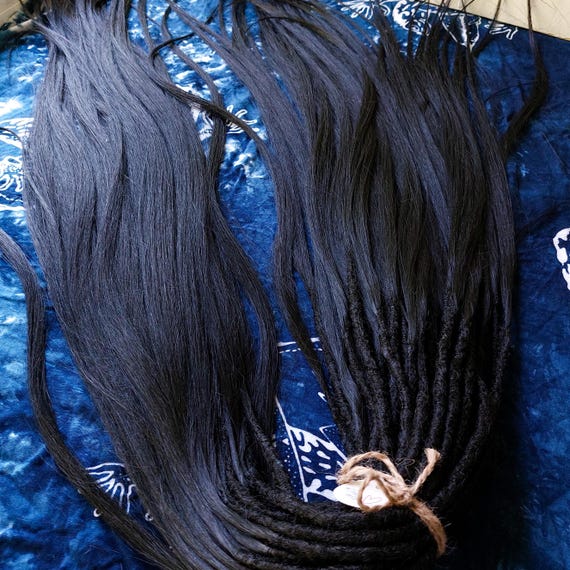 Black Dreads Synthetic Double Ended Dreadlocks Extensions  display picture 2