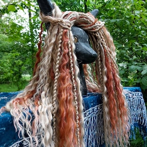 Ginger Dreads Blonde Dreads Curly Synthetic Dreadlocks Wavy Dreads Ombre Dreadlocks Natural Fake Dreads Set Dreadlocks Loose Curly Ends DE