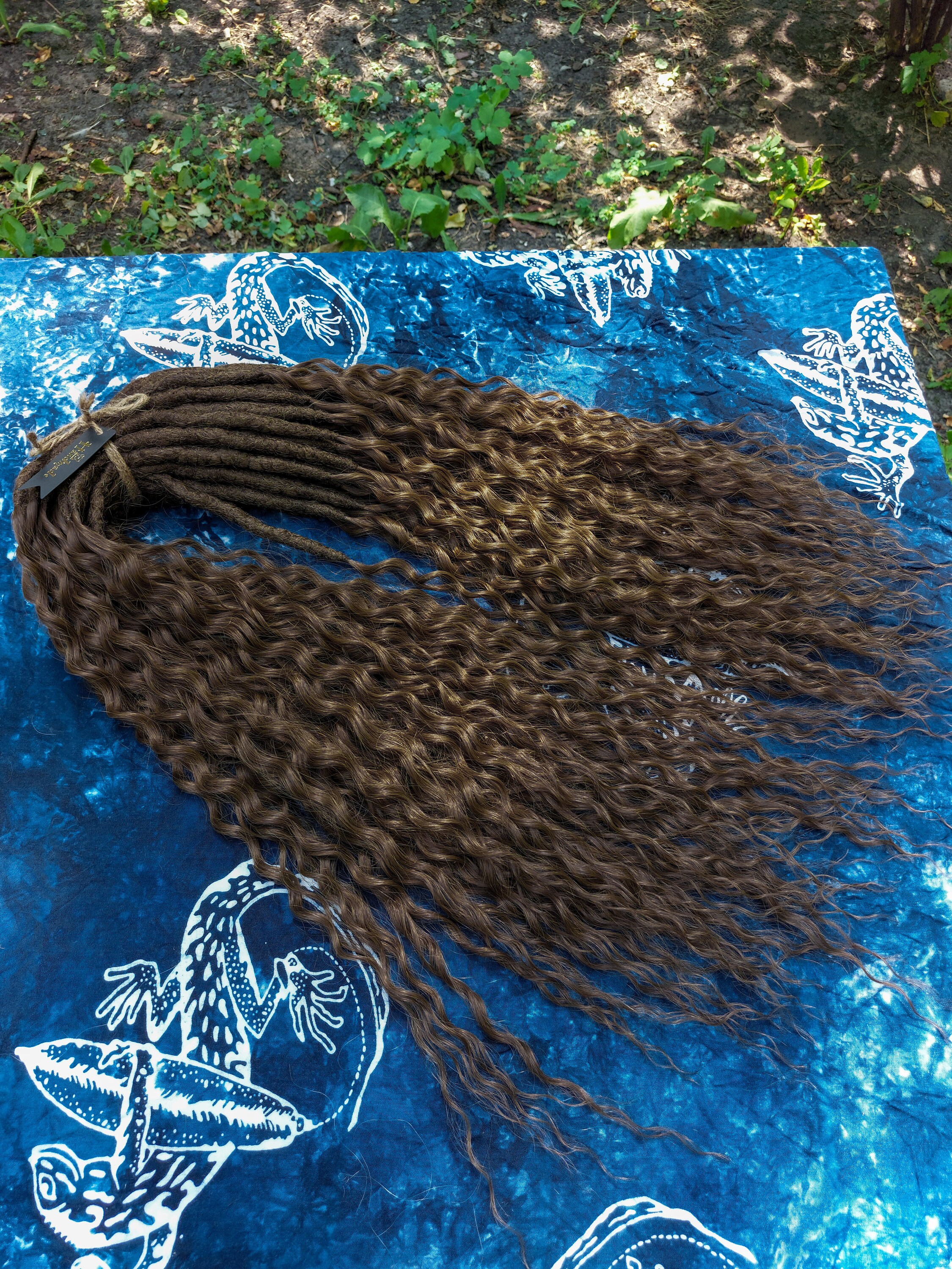 Dark Brown Curly Dreads Crochet Double Ended Dread Extensions Dreadlock ...