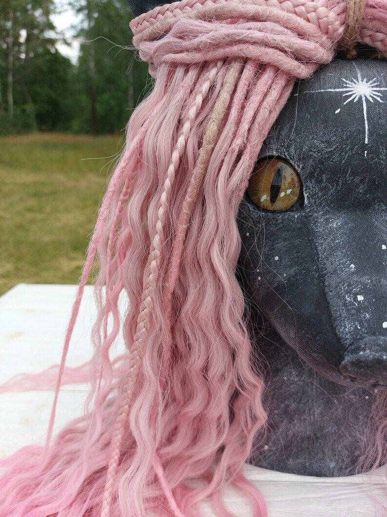 Pink Dreads Curly Dreads Crochet Double Ended Dreads Extensions Boho Dreadlocks Fake Dreads Full Set Wavy Dread Ombre Soft Dread DE