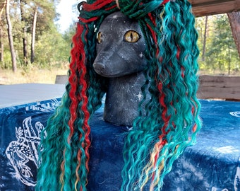 Curly Dreads Crochet Double Ended Dreads Extensions Red Dreads Green Dreads Ombre Dreadlocks Yellow Dreads Synthetic Dreadlock Extension