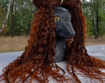 Curly Dreads Ginger Dreadlocks Double Ended Dreads Crochet Extensions Brown Dreads Auburn Dreads Ombre Boho Dreadlocks Exclusive