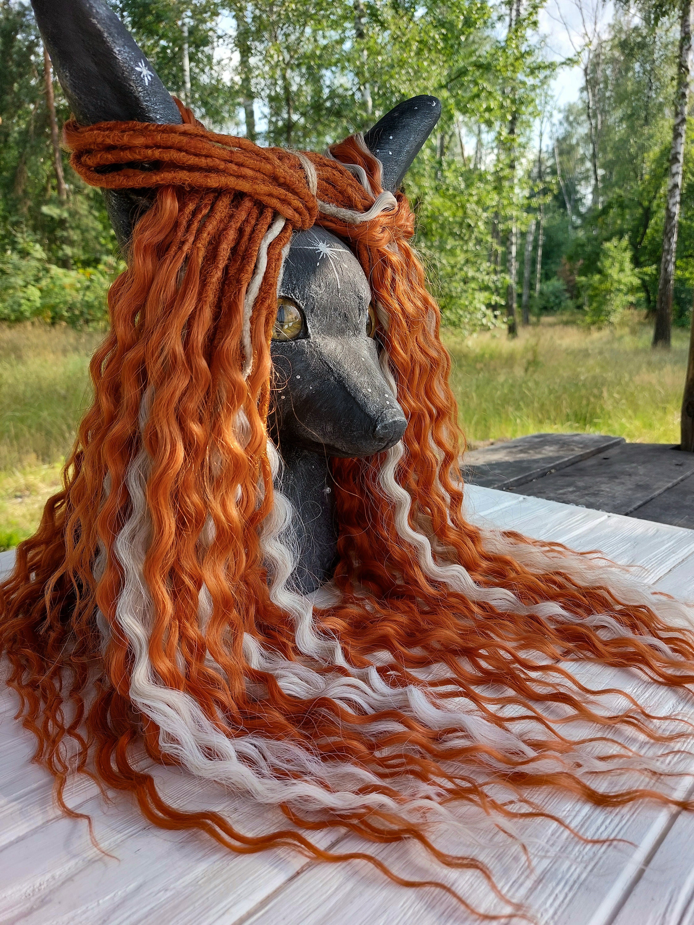 Curly Dreads Crochet Double Ended Dreads Extensions Blonde Ombre Red dreadlocks Orange Dreads Ginger Dreadlocks Boho Dreadlocks Exclusive