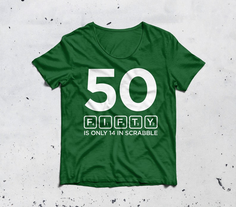Download 50th Birthday Scrabble T-Shirt SVG PNG JPEG Cutting file | Etsy