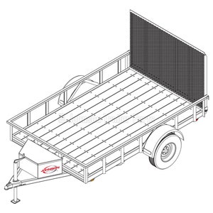 6′ 4″ x 10′ Utility Trailer Plans – 3,500 lb Capacity | Trailer Blueprints Model: U76-120-35J