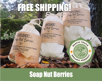 Organic Soap Nut Berries - Nature's Natural Cleanser - De-seeded - Hand Sorted and Selected - Natural Laundry Detergent and Shampoo