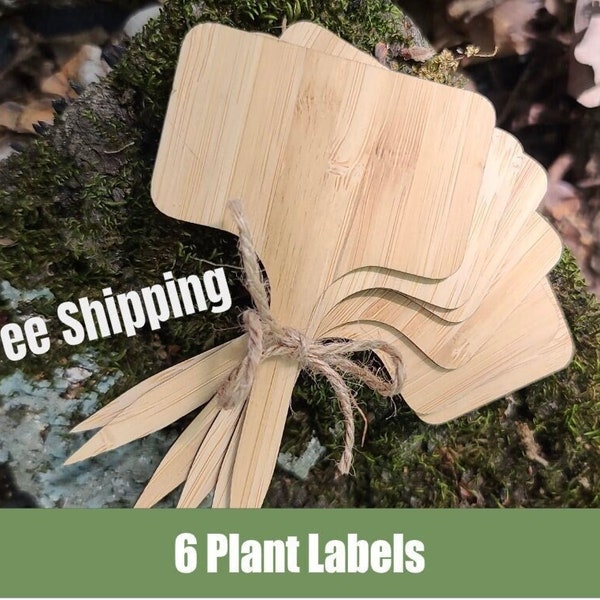 Plant Markers, Markers, Blank Plant Label, Garden Stakes, Wooden Bamboo Markers, Plant Tags, Party Favors, Crafts