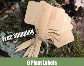 Plant Markers, Markers, Blank Plant Label, Garden Stakes, Wooden Bamboo Markers, Plant Tags, Party Favors, Crafts