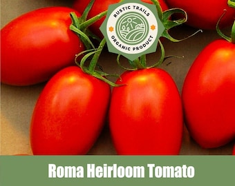 Roma Heirloom Tomato- Organic Heirloom Seeds - non GMO - Grow your own food!  Garden Plants