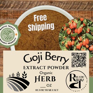 Organic Wolfberry,  Goji berry (Lycium barbarum and Lycium chinense) Extract Powder -  FREE Shipping - Herb