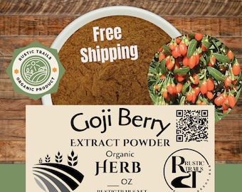Organic Wolfberry,  Goji berry (Lycium barbarum and Lycium chinense) Extract Powder -  FREE Shipping - Herb