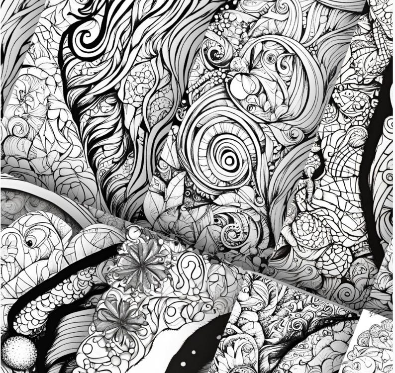 26 Fall Pumpkin Zentangle Coloring Pages 8x11in 500 DPI PNG, Unlimited