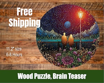 Beautiful and Intricate Wood Humming Bird Puzzle - great for animal and nature lovers, gift 11.3"  with Mesh Bag - FREE Shipping