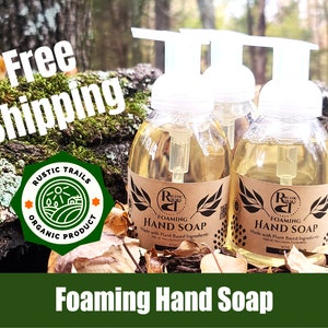 Foaming Hand Soap 10oz Bottle - Lavender, Warm Vanilla Sugar, or Bay Rum & FREE Shipping