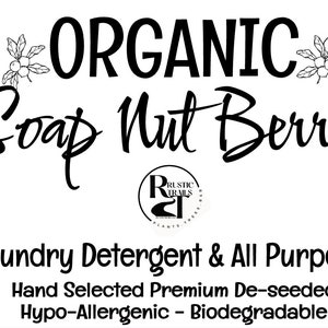Organic Soap Nut Berries - Natural Cleanser - De-seeded - Hand Sorted and Selected - Natural Laundry Detergent & Shampoo - Soapnut, Organic, Soap Nut, Best, Best, back to nature