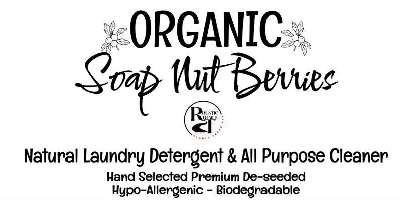 Organic Soap Nut Berries - Natural Cleanser - De-seeded - Hand Sorted and Selected - Natural Laundry Detergent & Shampoo - Soapnut, Organic, Soap Nut, Best, Best, back to nature