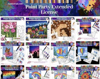 Paint Party and Painting Classes Extended License to use for Profit