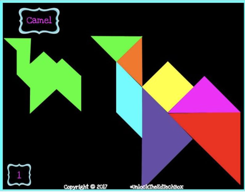 39 Digital Moveable Tangram Puzzle Activities STEM Team Building Math ...