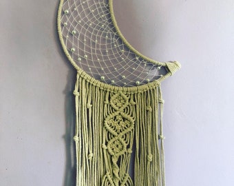 Macrame Moon Wall Hanging Decoration, Macrame, Moon Dreamcatcher