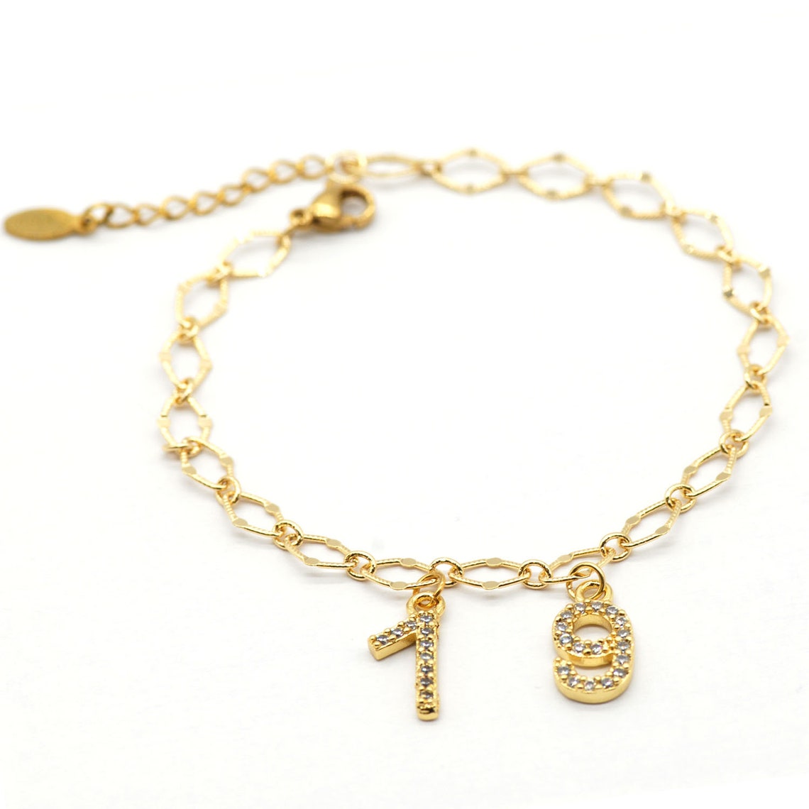 Number charms for bracelets Clearance