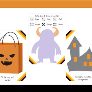 Toddler Halloween Playdough Mats Spooky Prompts Counting Playdough Sheet Drawing Sheet Printable Worksheet Homeschool Playmat image 7